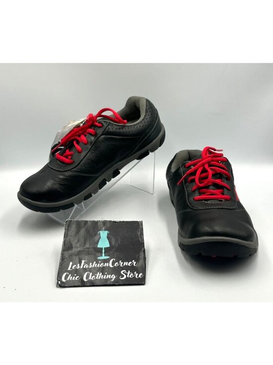 NWT True Linkswear Men\'s Black Leather Proto Lace-Up Golf Shoes Size 8.5 3569